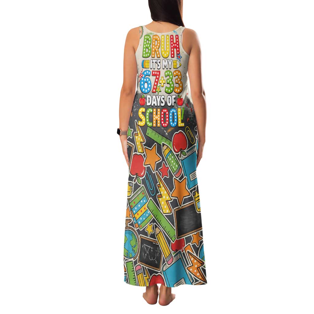 Bruh Its My 67 33 Days of School Family Matching Tank Maxi Dress and Hawaiian Shirt Funny Boys Kids 100th Day