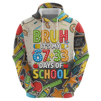 Bruh Its My 67 33 Days of School Hoodie Funny Boys Kids 100th Day