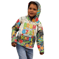Bruh Its My 67 33 Days of School Kid Hoodie Funny Boys Kids 100th Day