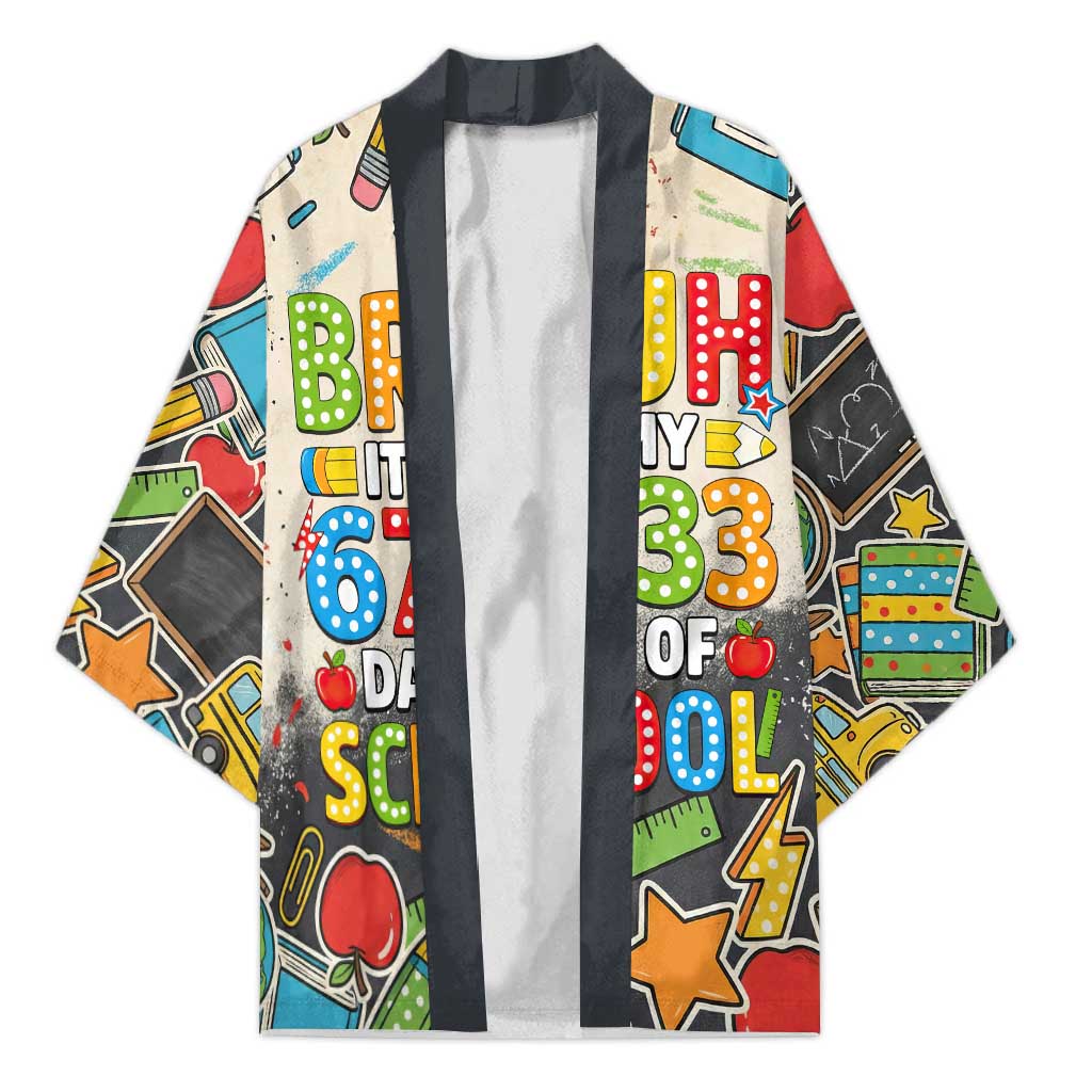 Bruh Its My 67 33 Days of School Kimono Funny Boys Kids 100th Day