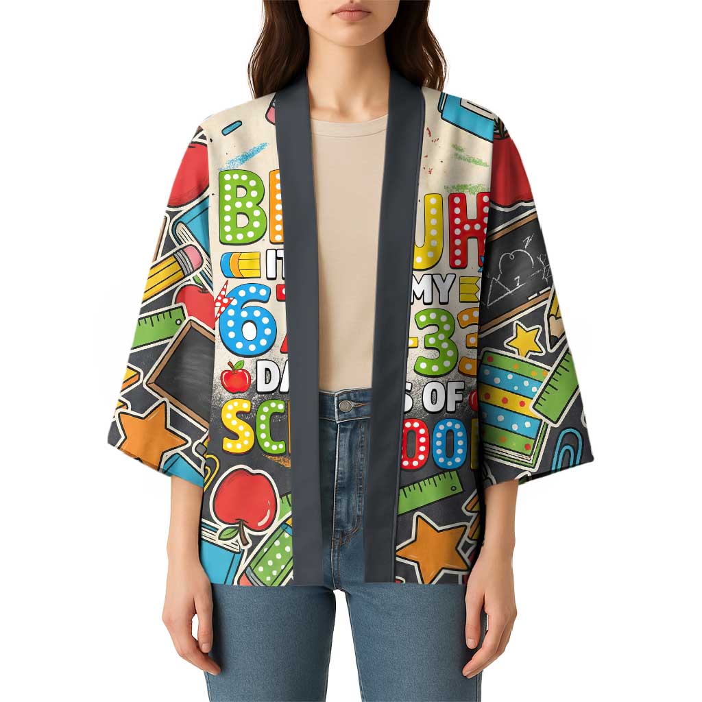 Bruh Its My 67 33 Days of School Kimono Funny Boys Kids 100th Day