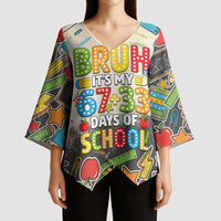 Bruh Its My 67 33 Days of School Kimono Sleeve Blouse Funny Boys Kids 100th Day