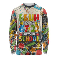 Bruh Its My 67 33 Days of School Long Sleeve Shirt Funny Boys Kids 100th Day