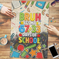 Bruh Its My 67 33 Days of School Puzzle Funny Boys Kids 100th Day