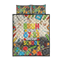 Bruh Its My 67 33 Days of School Quilt Bed Set Funny Boys Kids 100th Day