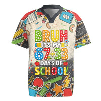 Bruh Its My 67 33 Days of School Rugby Jersey Funny Boys Kids 100th Day