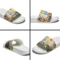 Bruh Its My 67 33 Days of School Slide Sandals Funny Boys Kids 100th Day