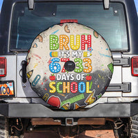 Bruh Its My 67 33 Days of School Spare Tire Cover Funny Boys Kids 100th Day