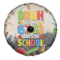 Bruh Its My 67 33 Days of School Spare Tire Cover Funny Boys Kids 100th Day