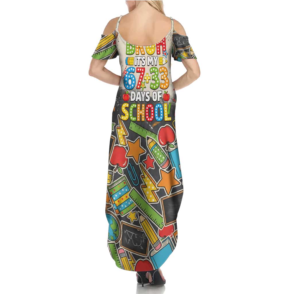 Bruh Its My 67 33 Days of School Summer Maxi Dress Funny Boys Kids 100th Day