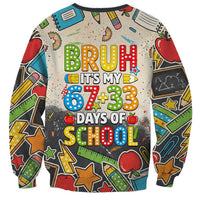 Bruh Its My 67 33 Days of School Sweatshirt Funny Boys Kids 100th Day