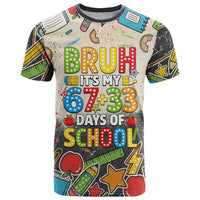 Bruh Its My 67 33 Days of School T Shirt Funny Boys Kids 100th Day