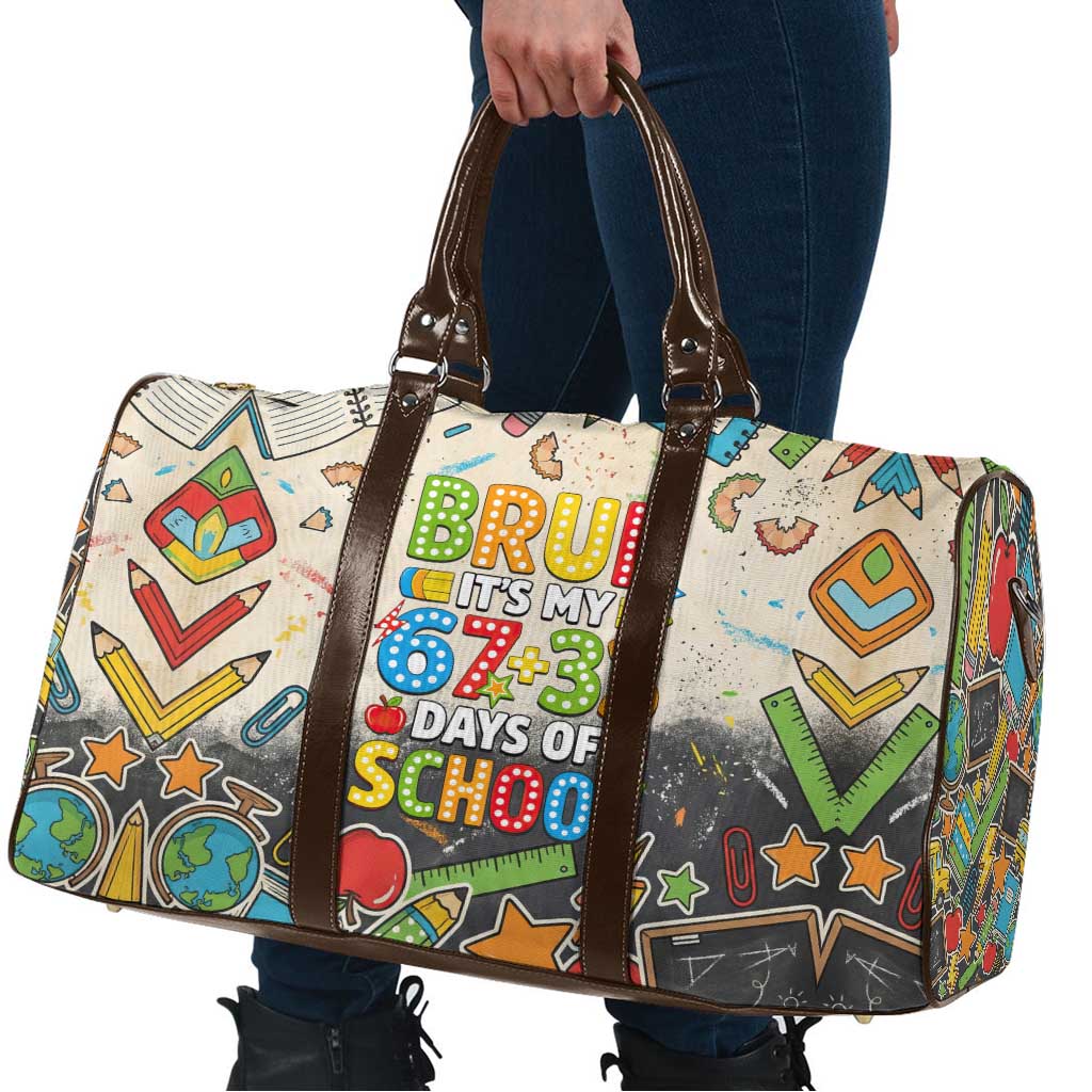 Bruh Its My 67 33 Days of School Travel Bag Funny Boys Kids 100th Day