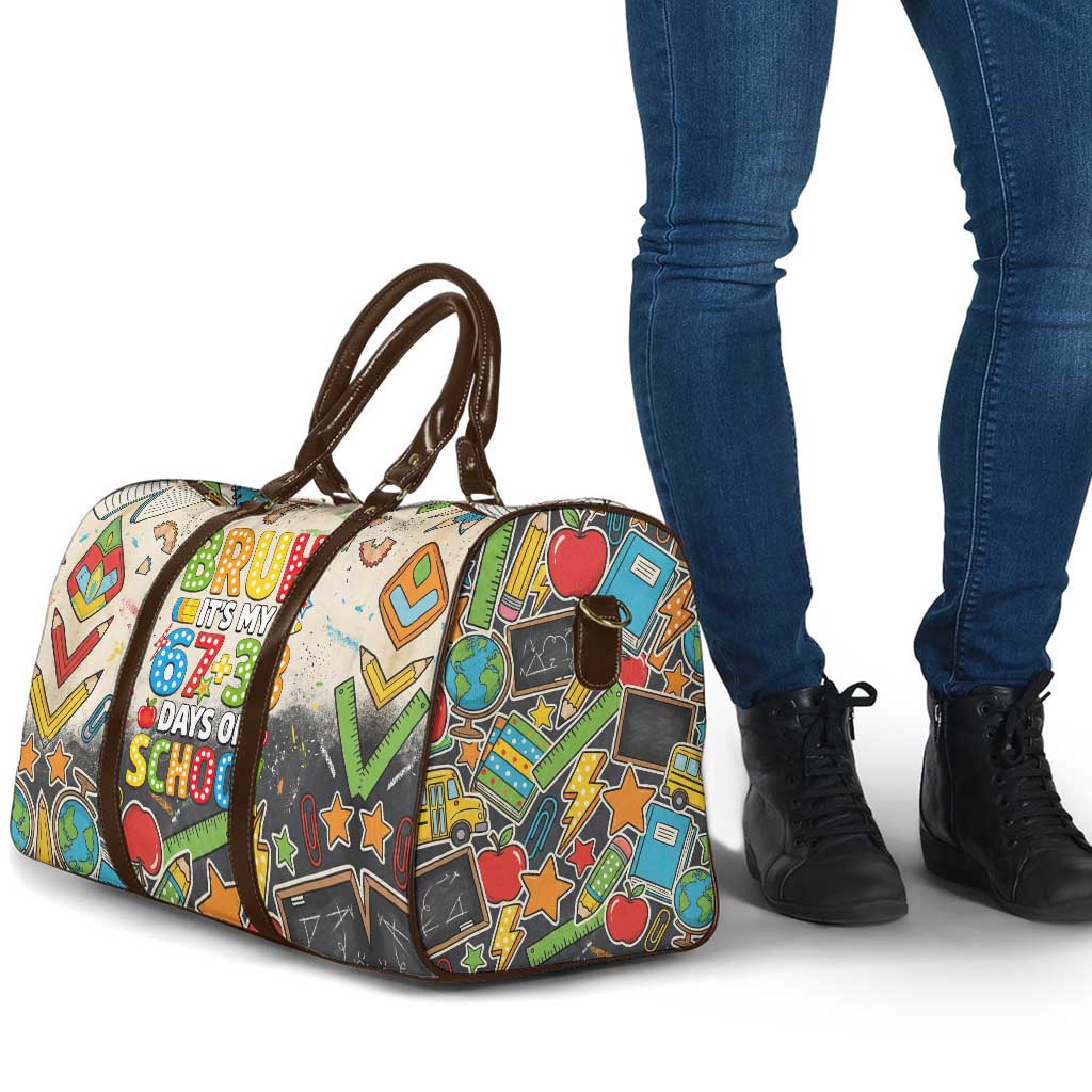 Bruh Its My 67 33 Days of School Travel Bag Funny Boys Kids 100th Day