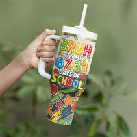 Bruh Its My 67 33 Days of School Tumbler With Handle Funny Boys Kids 100th Day