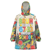 Bruh Its My 67 33 Days of School Wearable Blanket Hoodie Funny Boys Kids 100th Day