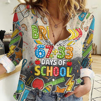 Bruh Its My 67 33 Days of School Women Casual Shirt Funny Boys Kids 100th Day