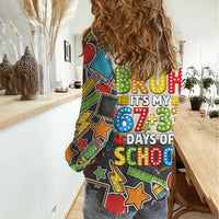 Bruh Its My 67 33 Days of School Women Casual Shirt Funny Boys Kids 100th Day