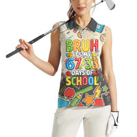 Bruh Its My 67 33 Days of School Women Sleeveless Polo Shirt Funny Boys Kids 100th Day
