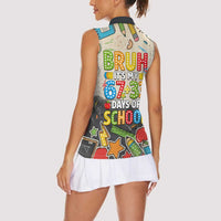 Bruh Its My 67 33 Days of School Women Sleeveless Polo Shirt Funny Boys Kids 100th Day
