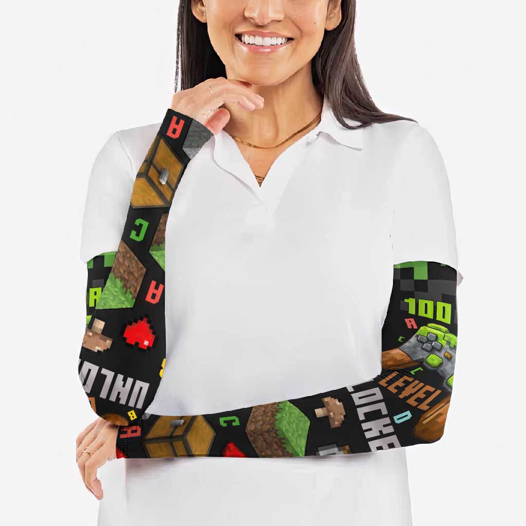 100 Days Level Unlocked Arm Sleeves Gaming 100 Days of School Boys