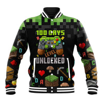 100 Days Level Unlocked Baseball Jacket Gaming 100 Days of School Boys
