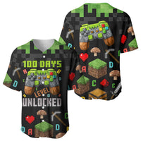 100 Days Level Unlocked Baseball Jersey Gaming 100 Days of School Boys