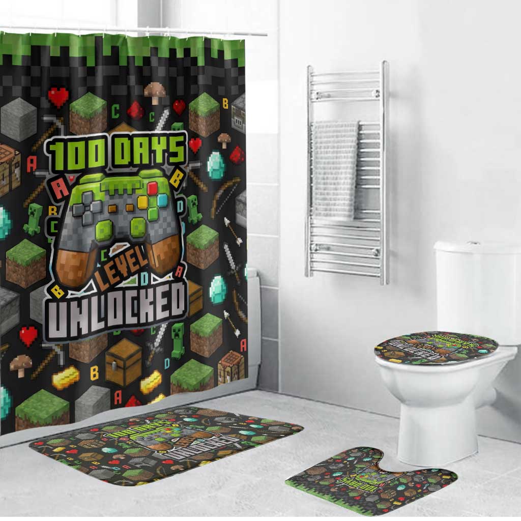 100 Days Level Unlocked Bathroom Set Gaming 100 Days of School Boys