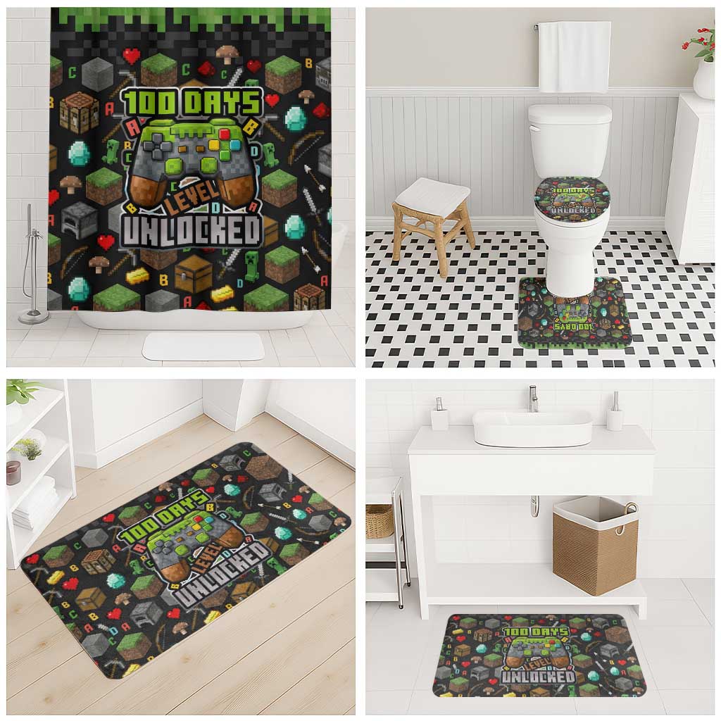 100 Days Level Unlocked Bathroom Set Gaming 100 Days of School Boys
