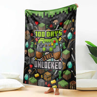 100 Days Level Unlocked Blanket Gaming 100 Days of School Boys