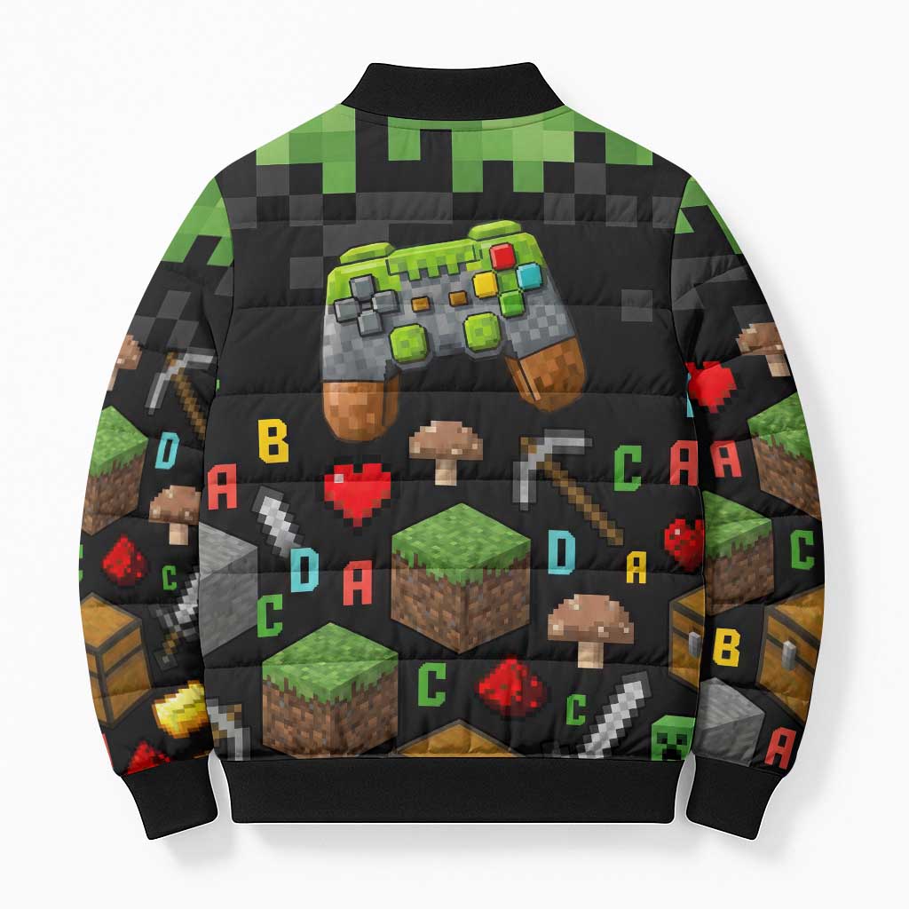 100 Days Level Unlocked Bomber Puffer Jacket Gaming 100 Days of School Boys