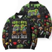 100 Days Level Unlocked Bomber Puffer Jacket Gaming 100 Days of School Boys