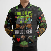 100 Days Level Unlocked Bomber Puffer Jacket Gaming 100 Days of School Boys