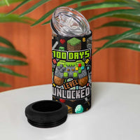 100 Days Level Unlocked 4 in 1 Can Cooler Tumbler Gaming 100 Days of School Boys