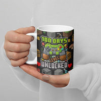 100 Days Level Unlocked Ceramic Mug Gaming 100 Days of School Boys