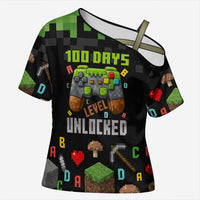 100 Days Level Unlocked Cross Shoulder Shirt Gaming 100 Days of School Boys