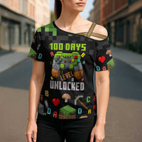 100 Days Level Unlocked Cross Shoulder Shirt Gaming 100 Days of School Boys