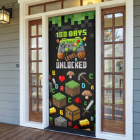 100 Days Level Unlocked Door Cover Gaming 100 Days of School Boys