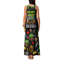 100 Days Level Unlocked Family Matching Tank Maxi Dress and Hawaiian Shirt Gaming 100 Days of School Boys