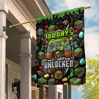 100 Days Level Unlocked Garden Flag Gaming 100 Days of School Boys