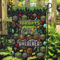 100 Days Level Unlocked Garden Flag Gaming 100 Days of School Boys