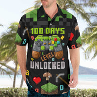 100 Days Level Unlocked Hawaiian Shirt Gaming 100 Days of School Boys