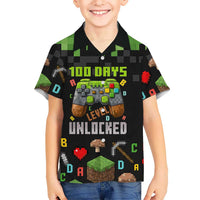 100 Days Level Unlocked Hawaiian Shirt Gaming 100 Days of School Boys