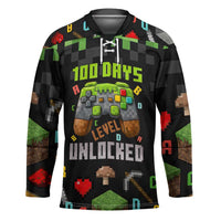 100 Days Level Unlocked Hockey Jersey Gaming 100 Days of School Boys