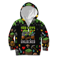 100 Days Level Unlocked Kid Hoodie Gaming 100 Days of School Boys