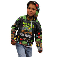 100 Days Level Unlocked Kid Hoodie Gaming 100 Days of School Boys