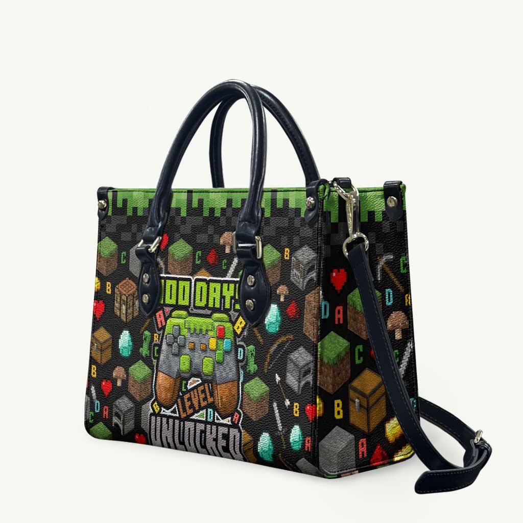 100 Days Level Unlocked Leather Bag Gaming 100 Days of School Boys