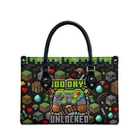 100 Days Level Unlocked Leather Bag Gaming 100 Days of School Boys