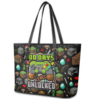100 Days Level Unlocked Leather Tote Bag Gaming 100 Days of School Boys