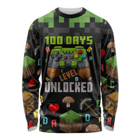 100 Days Level Unlocked Long Sleeve Shirt Gaming 100 Days of School Boys